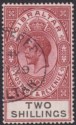 Click for more photos and details Gibraltar 1929 KGV 2sh Red-Brown and Black Used SG103 cat £40