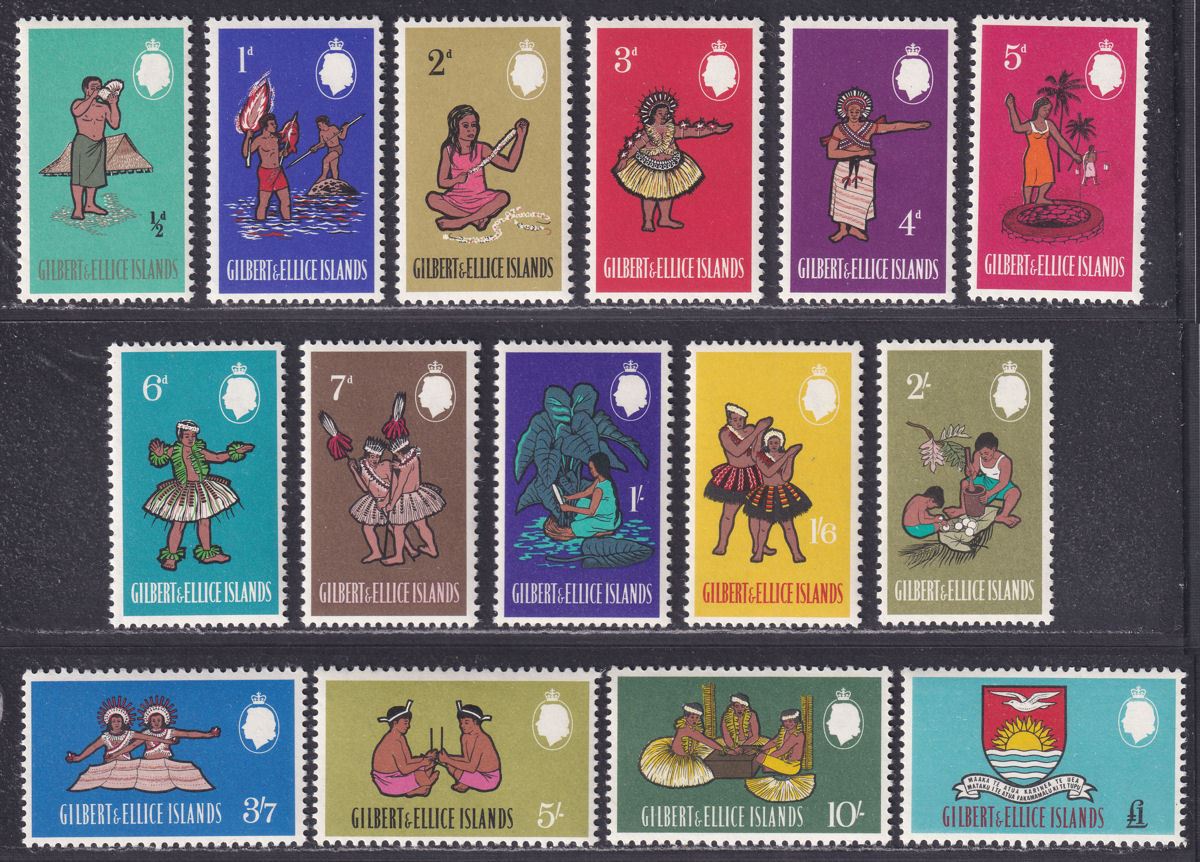 Gilbert Ellice Islands 1965 QEII Set Mint SG89-103 cat £20