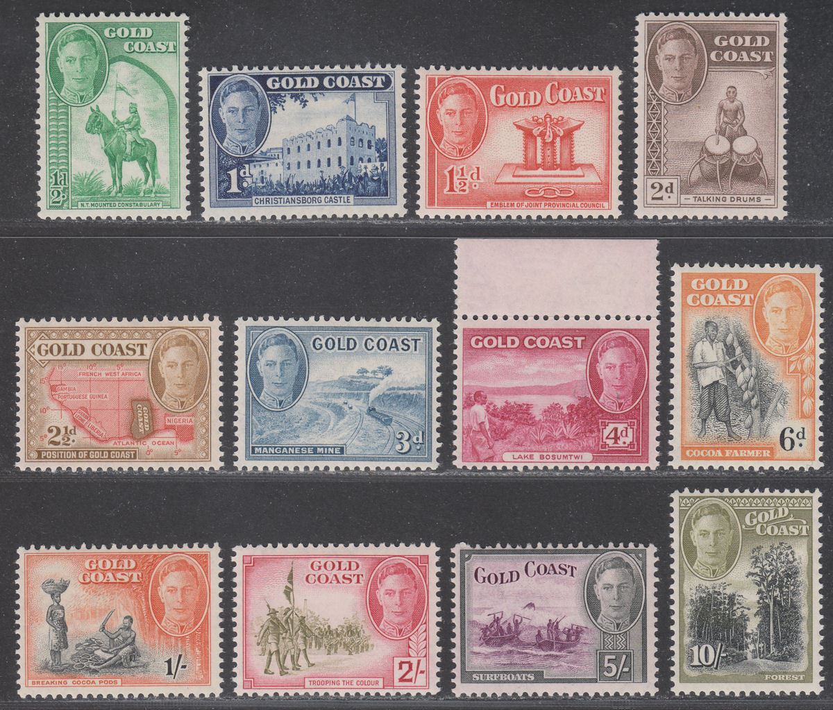 Gold Coast 1948 King George VI Set Mint SG135-146 cat £85 - British ...