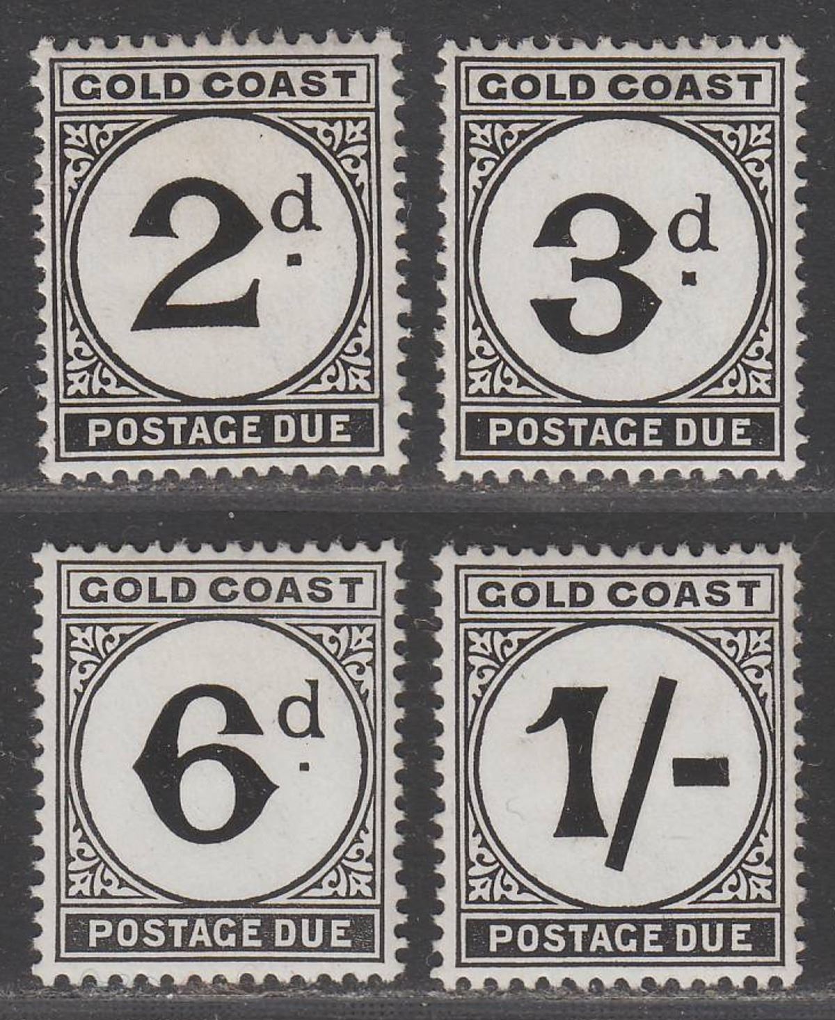 Gold Coast 195152 KGVI Postage Due Set Mint SG D5D8 cat £11 British
