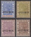 Gold Coast 1884 QV wmk Crown CA SPECIMEN Overprint Set Mint / Unused cat £200