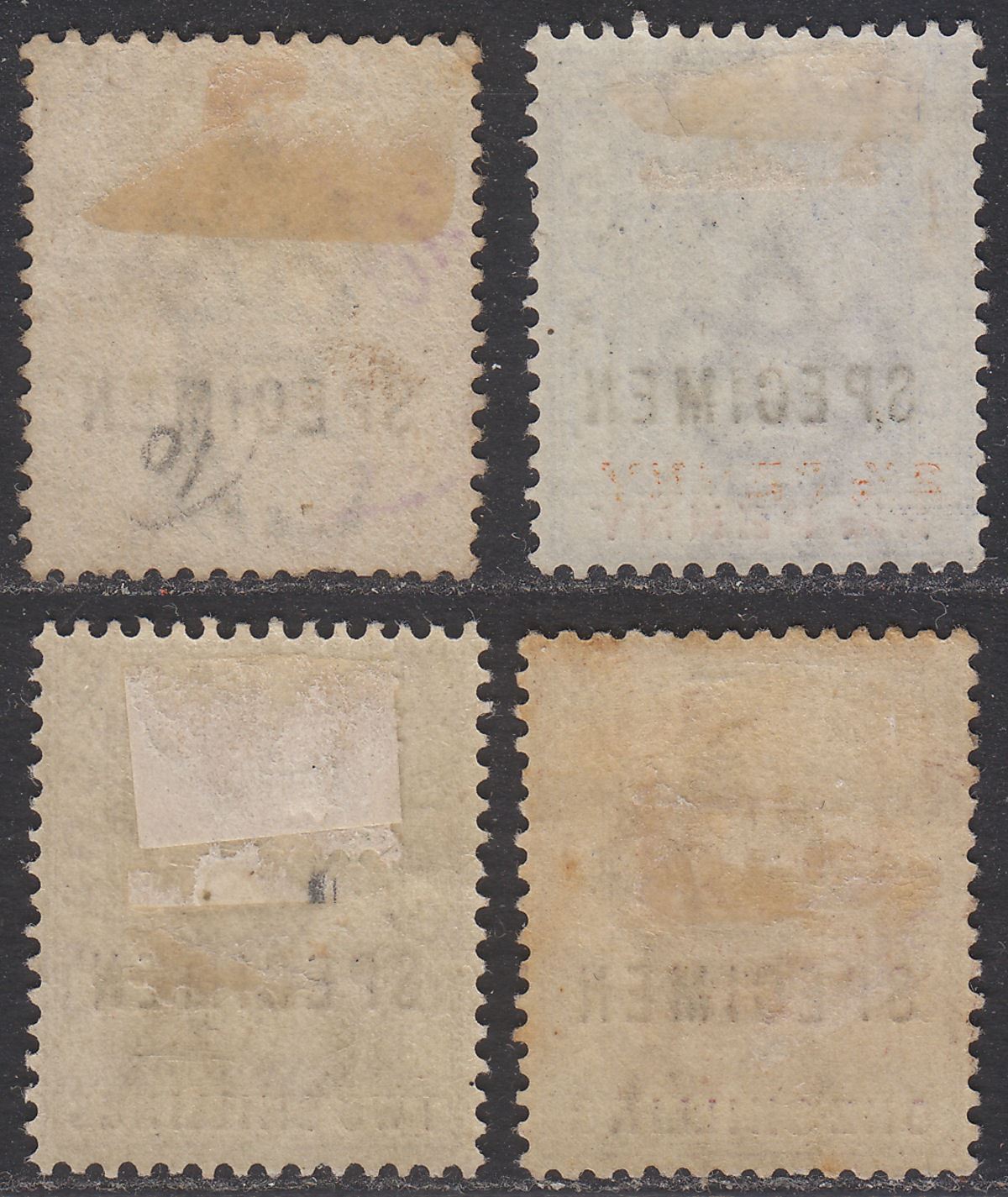 Gold Coast 1884 QV wmk Crown CA SPECIMEN Overprint Set Mint / Unused cat £200
