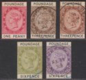 Gold Coast 1894 QV Revenue Postal Order Poundage Imperf Cutouts to 6d Used