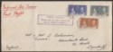 Gold Coast 1937 KGVI Coronation Set Used Gold Coast-Nigeria First Flight Cover
