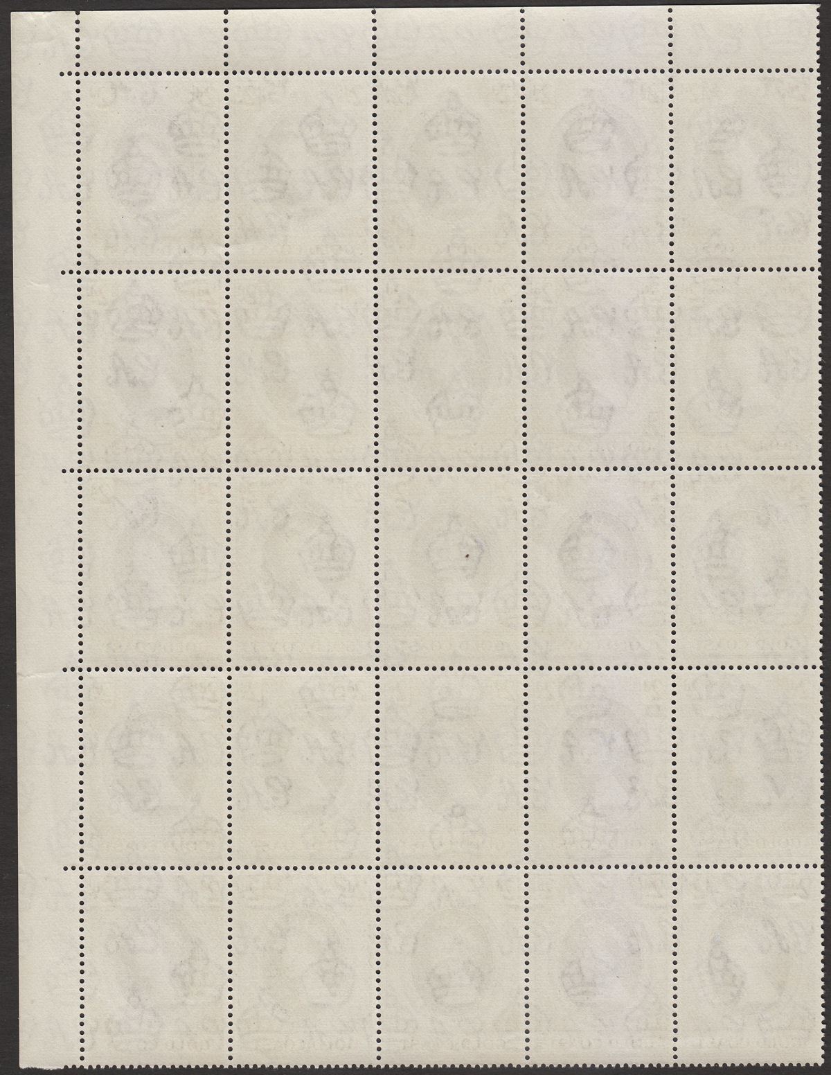Gold Coast 1953 QEII Coronation 2d Block of 25 Mint SG165 cat £37