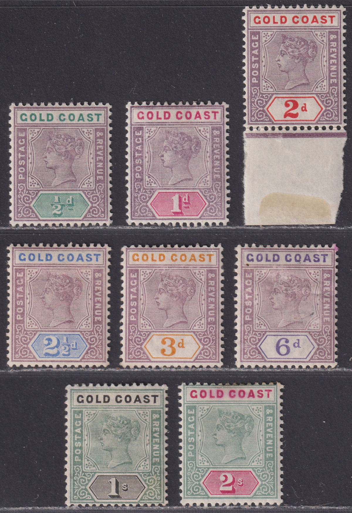 Gold Coast 1898 Queen Victoria Set to 2sh Mint / Unused SG26-32 cat £150