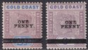 Click for more photos and details Gold Coast 1901 QV Surcharge 1d on 2½d and 1d on 6d Mint /Unused SG35-36 cat £32