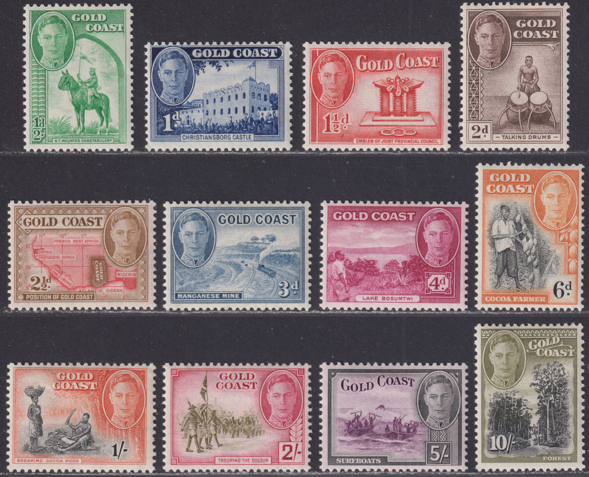 Gold Coast 1948 King George VI Set Mint SG135-146 cat £85