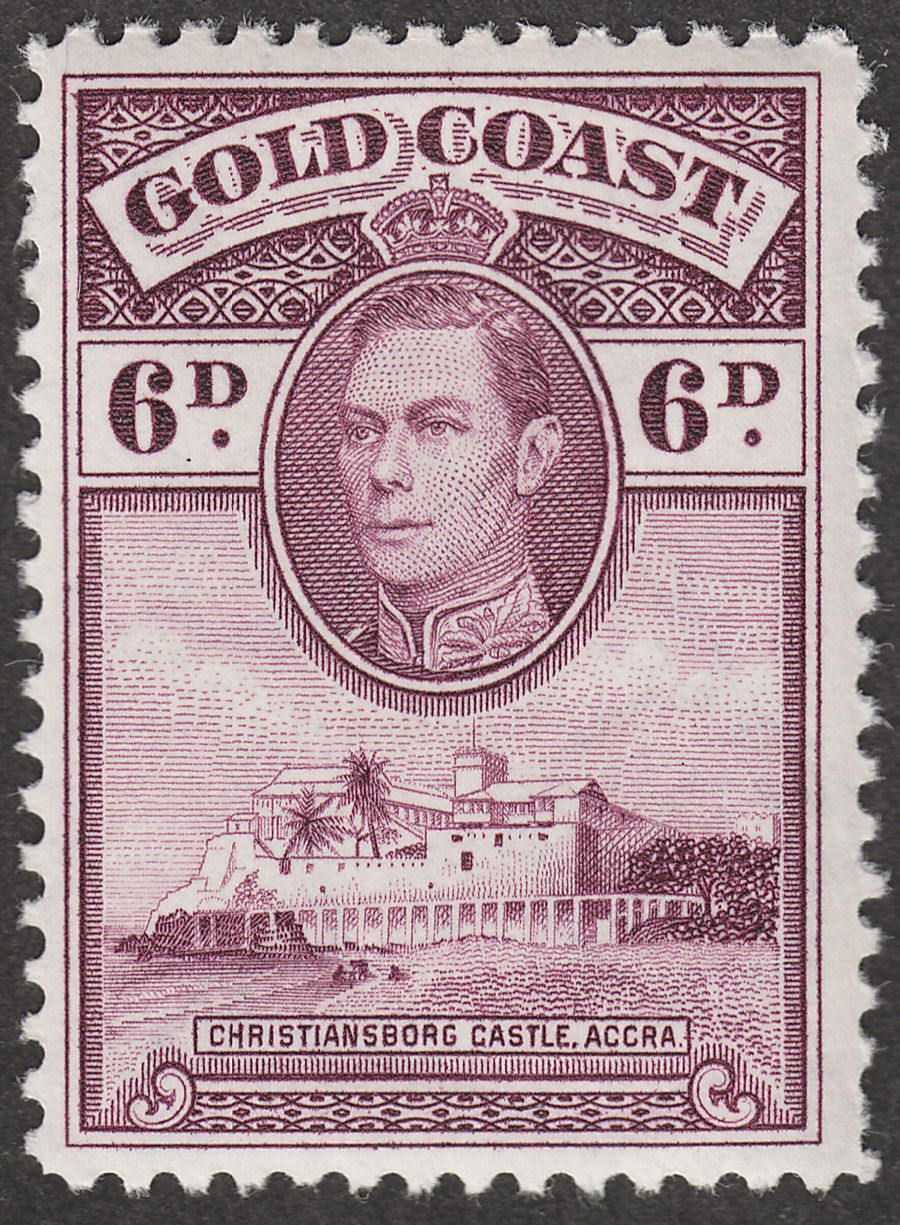 Gold Coast 1938 KGVI Christiansborg 6d perf 12 Mint SG126
