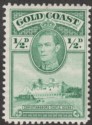 Click for more photos and details Gold Coast 1938 KGVI Christiansborg ½d perf 12 Mint SG120