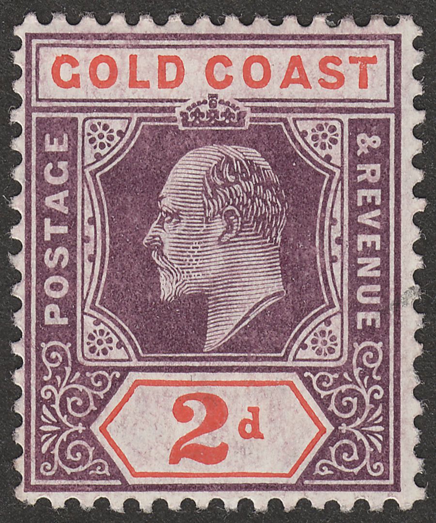 Gold Coast 1906 KEVII 2d Dull Purple and OrangeRed Chalky Mint SG51a British Commonwealth Stamps