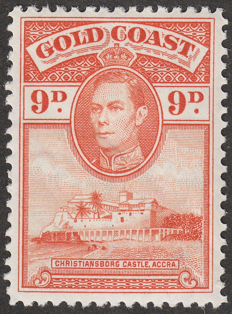 Gold Coast 1938 KGVI Christiansborg 9d perf 12 Mint SG127