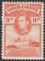 Gold Coast 1938 KGVI Christiansborg 9d perf 12 Mint SG127