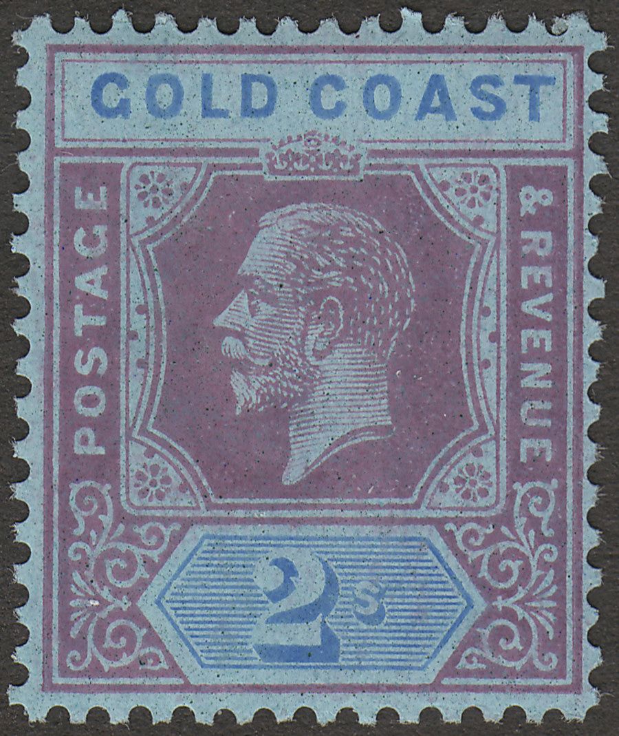 Gold Coast 1923 KGV 2sh Purple and Blue on Blue Mint SG96