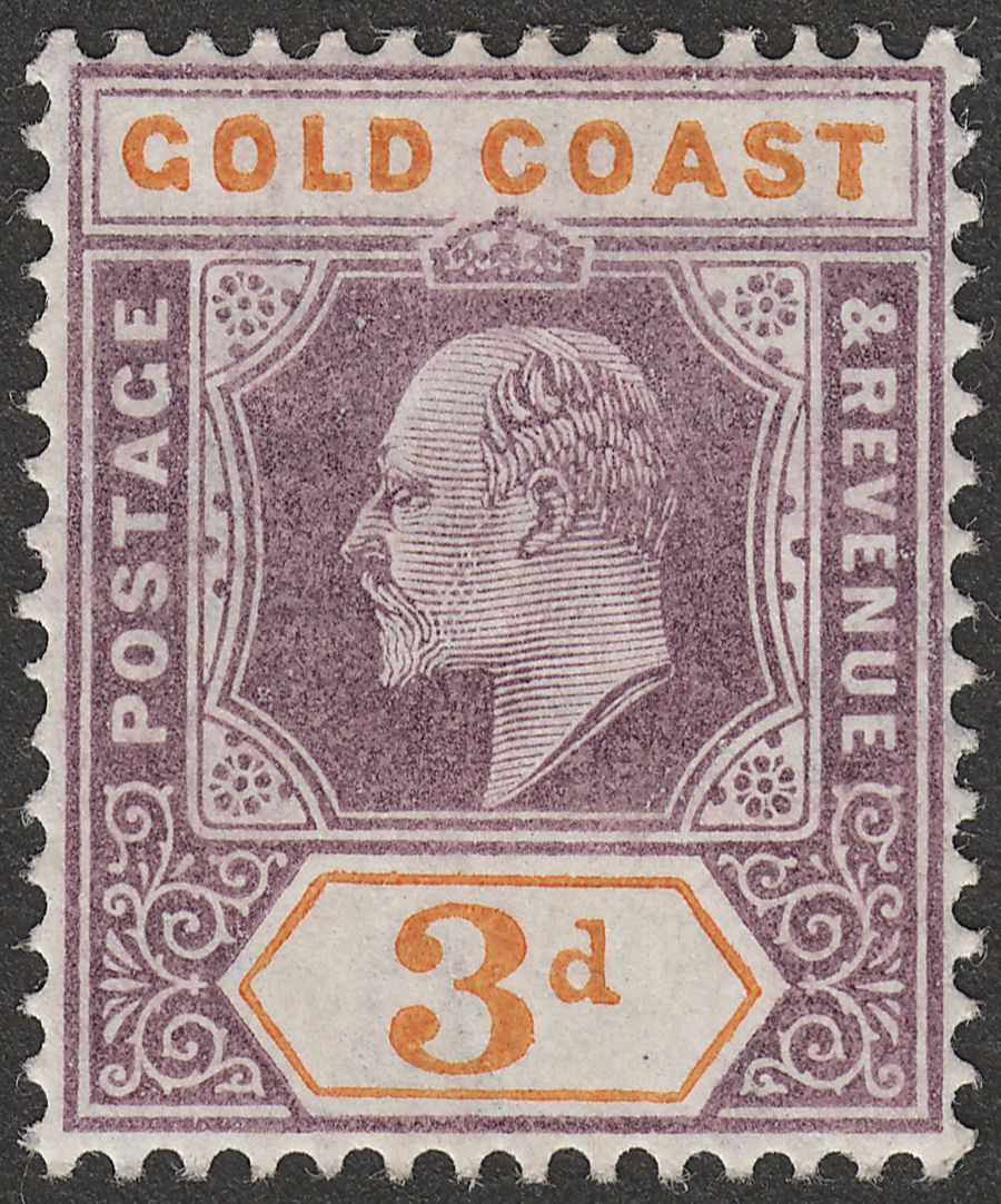 Gold Coast 1905 KEVII 3d Dull Purple and Orange Mint SG53