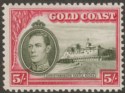 Click for more photos and details Gold Coast 1938 KGVI Christiansborg 5sh perf 12 Mint SG131