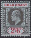 Click for more photos and details Gold Coast 1911 KEVII 2sh6d Black and Red on Blue Mint SG67 cat £50