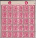 Gold Coast 1884 QV 1d Carmine Plate 2 Marginal Block of 30 Mint SG12a cat £270+