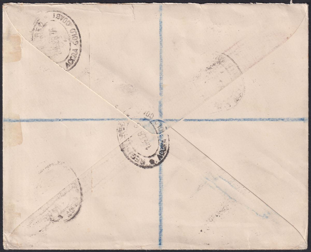 Gold Coast 1936 KGV Silver Jubilee Extra Flagstaff Cover Used inc SG115a c£750