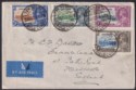 Gold Coast 1935 KGV Silver Jubilee Set Used on Cover w TAKORADI postmarks