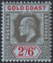 Gold Coast 1911 KEVII 2sh6d Black and Red on Blue Mint SG67 cat £50