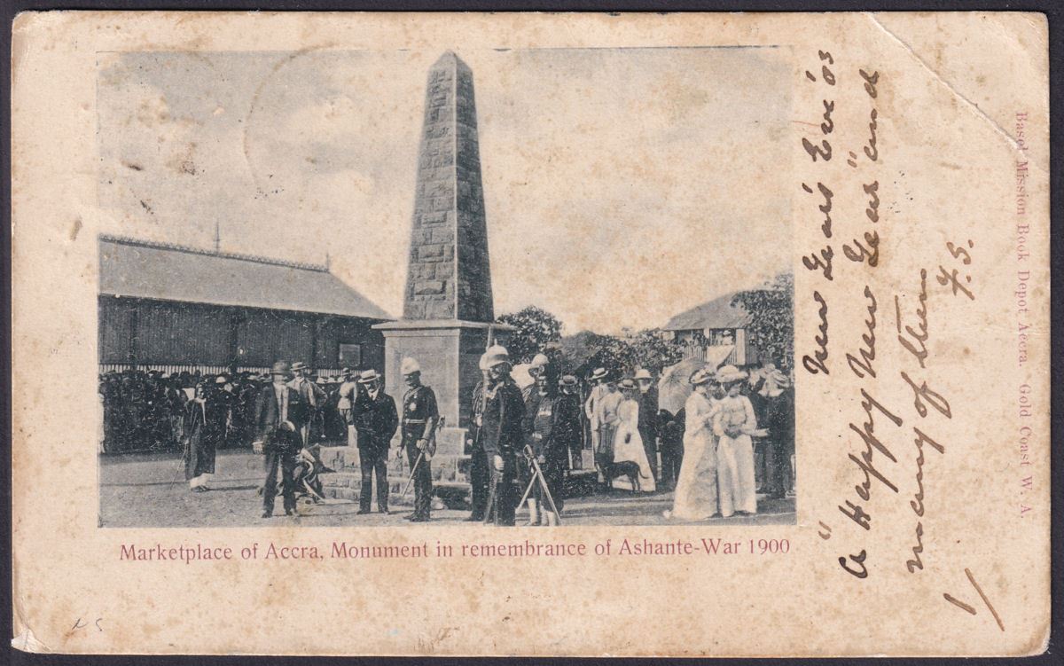 Gold Coast 1904 KEVII 1d Used on Picture Postcard to UK w VICTORIABORG Postmarks