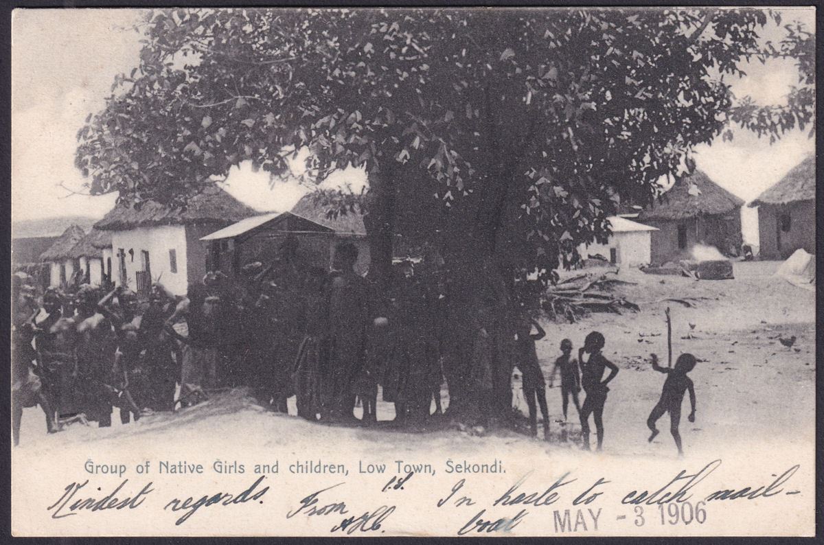 Gold Coast 1906 KEVII 1d Used Picture Postcard to UK PAQUEBOT Plymouth Postmark