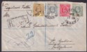 Click for more photos and details Gold Coast 1910 KEVII 3d 2d 1d ½d Used on Registered Cover AKUSE to Switzerland