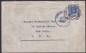 Click for more photos and details Gold Coast 1916 KGV 2½d Used on Cover Accra to New York, USA with Censor Mark