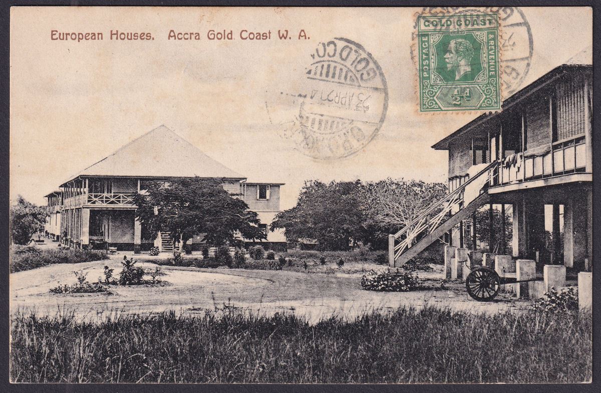 Gold Coast 1920 KGV ½d Used on Picture Postcard Accra to Amsterdam, Holland