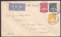 Click for more photos and details Gold Coast 1936 KGV 2½d, 2d, 1½d Used on Airmail Cover Accra to Orpington, UK