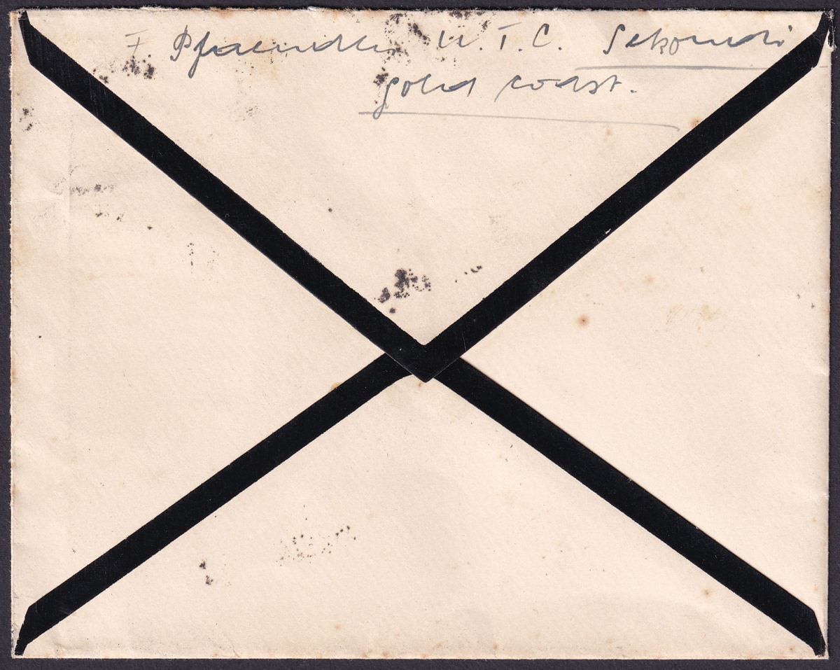 Gold Coast 1933 KGV 3d Used on Mourning Cover to Switzerland w PAQUEBOT Postmark