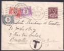 Click for more photos and details Gold Coast 1930 KGV 1d Used on Cover Accra to Belgium with 2f.35c Postage Due