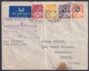 Click for more photos and details Gold Coast 1937 KGV 1sh 6d 2½d 1½d First Flight Cover Accra v TAKORADI - Belgium