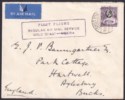 Gold Coast 1937 KGV 6d Used on Accra - Nigeria First Flight Cover to UK