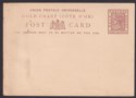 Click for more photos and details Gold Coast 1879 QV 1½d Brown on Cream Postal Stationery Postcard Unused