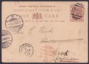 Click for more photos and details Gold Coast 1887 QV 1½d Postal Stationery Postcard Used to Switzerland