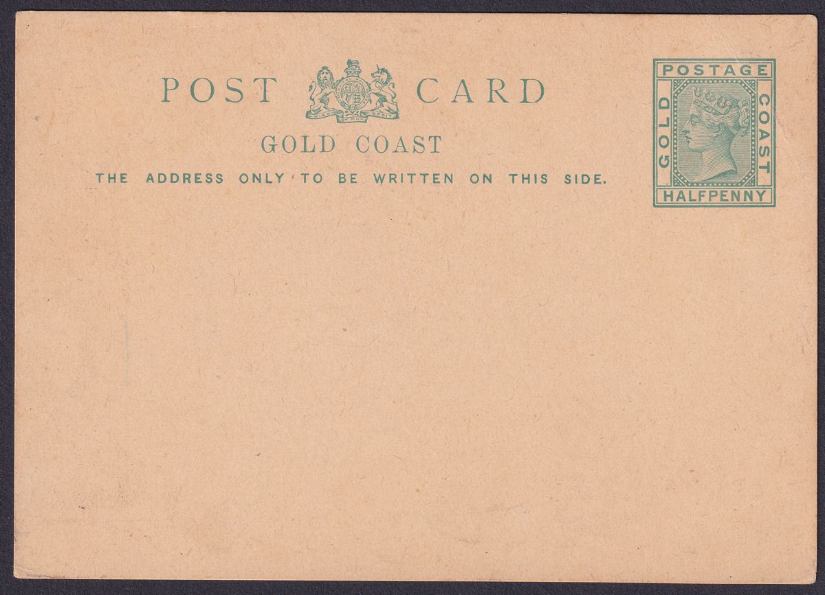 Gold Coast 1889 QV ½d Green Postal Stationery Postcard Unused