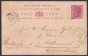 Click for more photos and details Gold Coast 1894 QV 1d Red Postal Stationery Postcard Used ACCRA to Switzerland