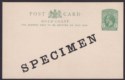 Gold Coast KGV SPECIMEN Overprint ½d Postal Stationery Postcard Unused - Damaged