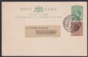 Gold Coast 1922 KGV 1d Uprating ½d Postal Stat Postcard Used Accra to Berlin