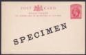 Gold Coast KGV SPECIMEN Overprint 1d Red Postal Stationery Postcard Unused