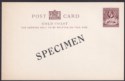 Gold Coast 1928 KGV SPECIMEN Opt 1d Red-Brown Postal Stationery Postcard Unused