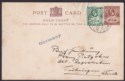 Gold Coast 1933 KGV ½d Uprating 1d Post Stat Postcard Used KONONGO to Germany
