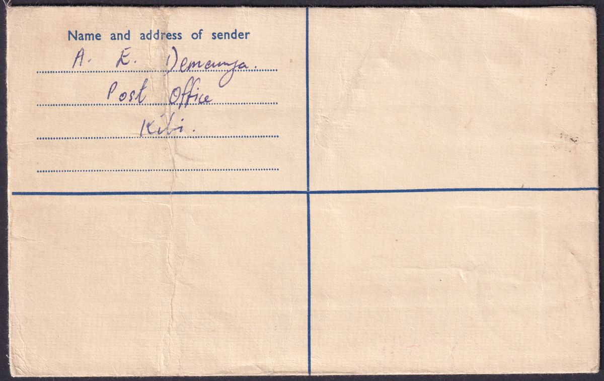 Gold Coast 1956 QEII 2d on 4d Registered Postal Stat Cover Used KIBI to NSAWAM