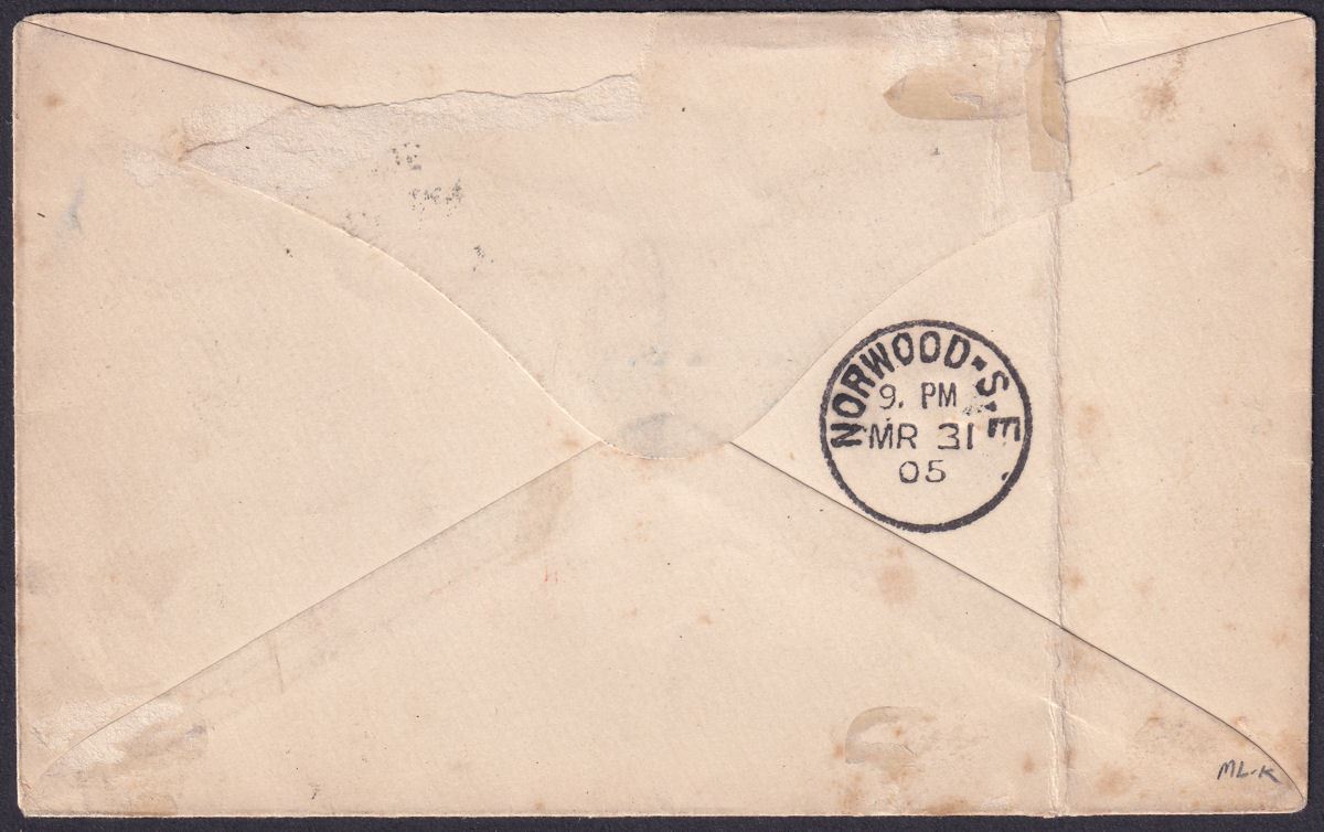 Gold Coast 1905 KEVII Revenue Judicial 3d Opt Used on Cover ACCRA to UK BF13