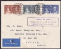 Click for more photos and details Gold Coast 1937 KGVI Coronation Set on Accra - Nigeria First Flight Cover Used