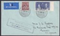 Gold Coast 1937 KGV 1d, KGVI 3d Used on Accra-Nigeria First Flight Cover