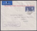 Gold Coast 1937 KGVI 3d Used on Accra-Nigeria First Flight Cover to Lagos