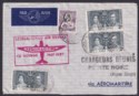 Click for more photos and details Gold Coast 1937 KGV 6d, KGVI Coronation 2dx3 on Senegal-Congo First Flight Cover